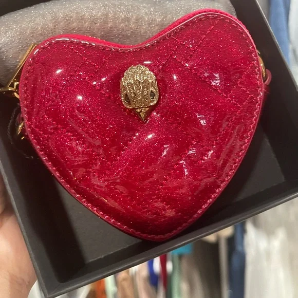 Kurt Geiger bundle stunning Ring and Glittery Red Heart Mini Bag - Picture 2 of 13